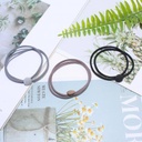 Button Pendant Hair Rope (1 Pair)
