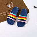 [XVSPS01820] European Style Colorful Stripes Slippers for Men (Dark Blue)(L/45#)